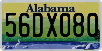 AL license plate 56DX080