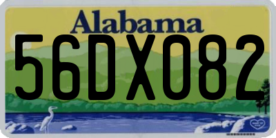 AL license plate 56DX082