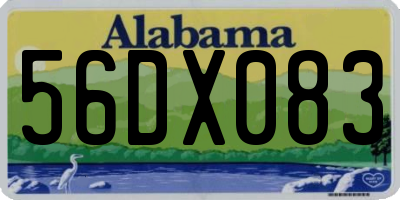 AL license plate 56DX083