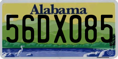 AL license plate 56DX085