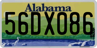 AL license plate 56DX086