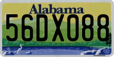 AL license plate 56DX088