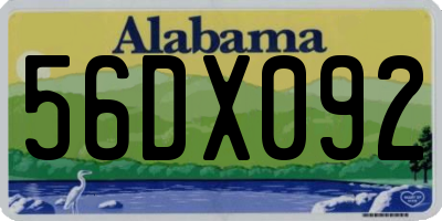 AL license plate 56DX092