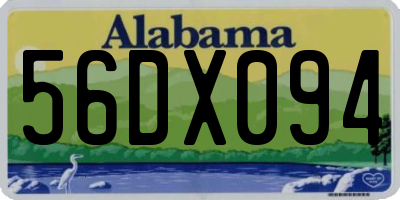 AL license plate 56DX094
