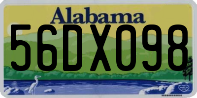 AL license plate 56DX098