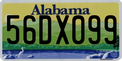 AL license plate 56DX099