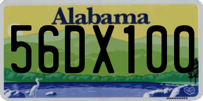 AL license plate 56DX100