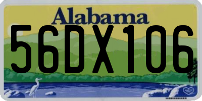 AL license plate 56DX106