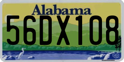 AL license plate 56DX108