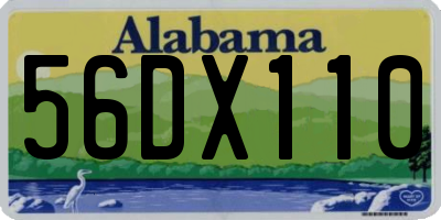 AL license plate 56DX110