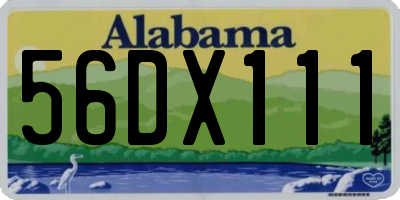 AL license plate 56DX111