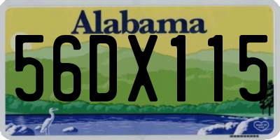 AL license plate 56DX115