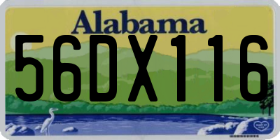 AL license plate 56DX116