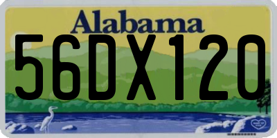 AL license plate 56DX120