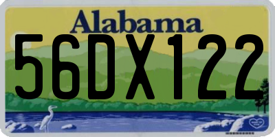 AL license plate 56DX122
