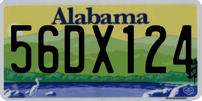 AL license plate 56DX124