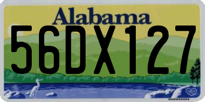 AL license plate 56DX127