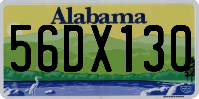 AL license plate 56DX130