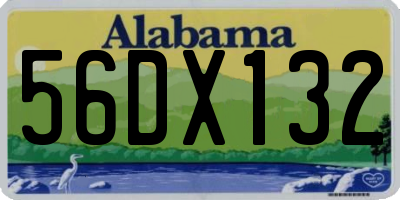 AL license plate 56DX132
