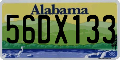 AL license plate 56DX133