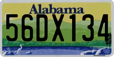 AL license plate 56DX134
