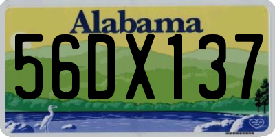 AL license plate 56DX137