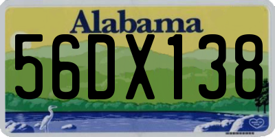 AL license plate 56DX138