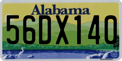AL license plate 56DX140