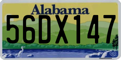 AL license plate 56DX147