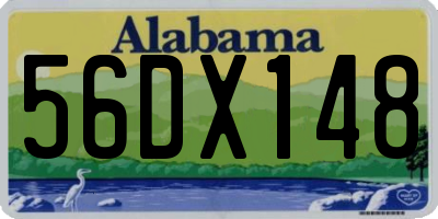 AL license plate 56DX148