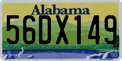 AL license plate 56DX149