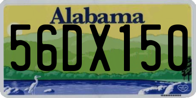 AL license plate 56DX150