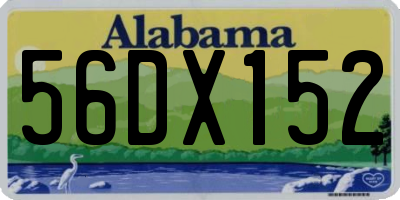 AL license plate 56DX152