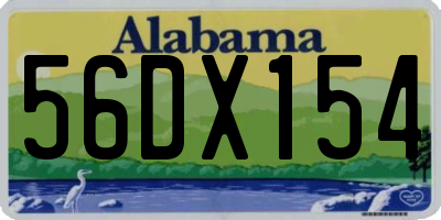AL license plate 56DX154