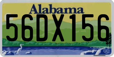 AL license plate 56DX156
