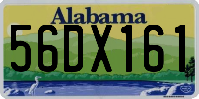 AL license plate 56DX161