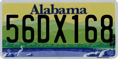 AL license plate 56DX168