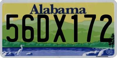 AL license plate 56DX172