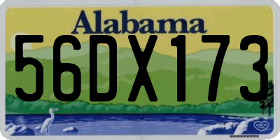 AL license plate 56DX173