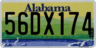 AL license plate 56DX174