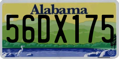 AL license plate 56DX175