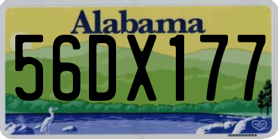 AL license plate 56DX177