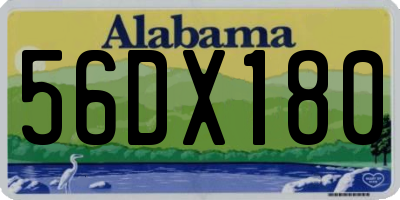 AL license plate 56DX180