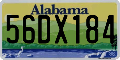 AL license plate 56DX184