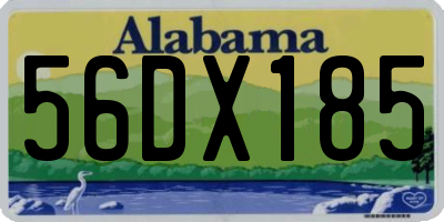 AL license plate 56DX185