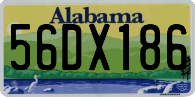 AL license plate 56DX186