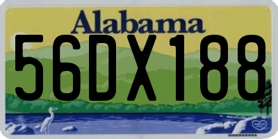 AL license plate 56DX188