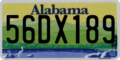 AL license plate 56DX189