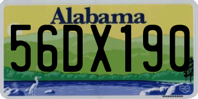 AL license plate 56DX190