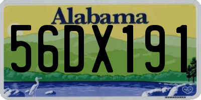 AL license plate 56DX191